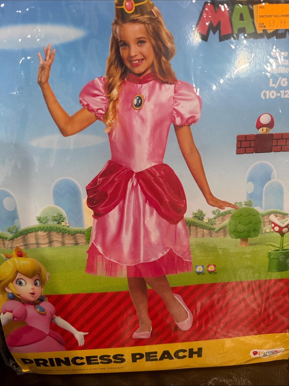 Princess Peach Kids Costume - NWT 10-12Y - Picture 3 of 3